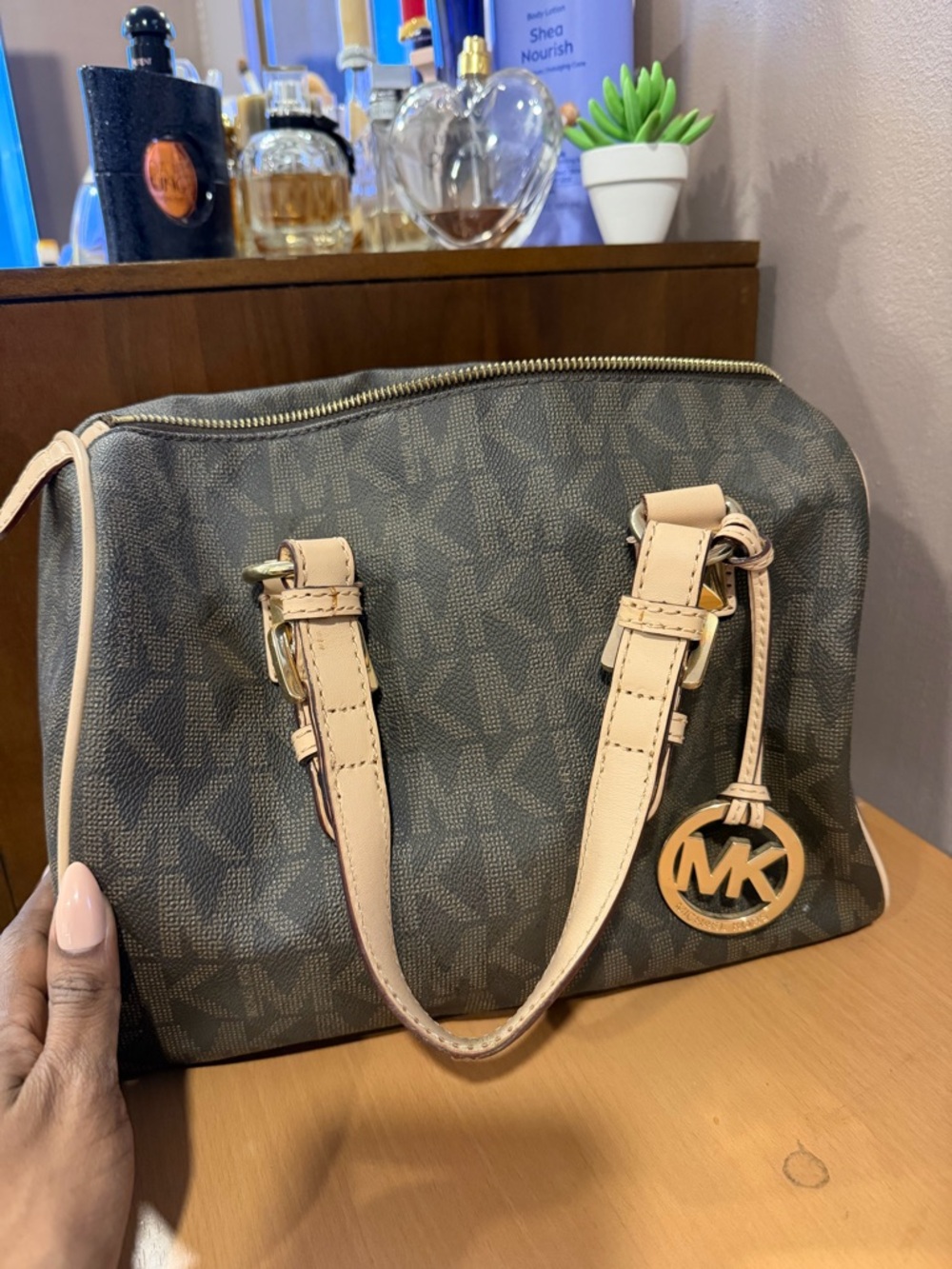 Michael Kors monogrammed Grayson Satchel